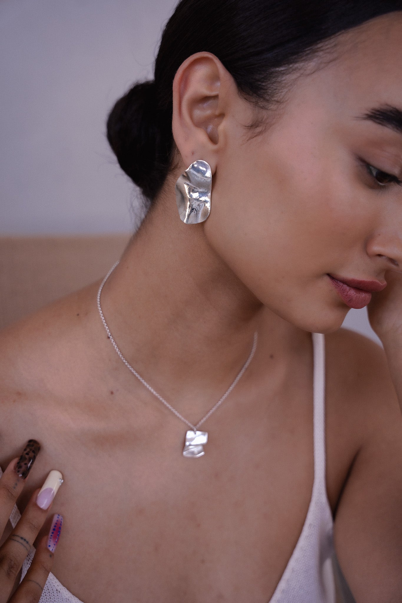 Folded earring
