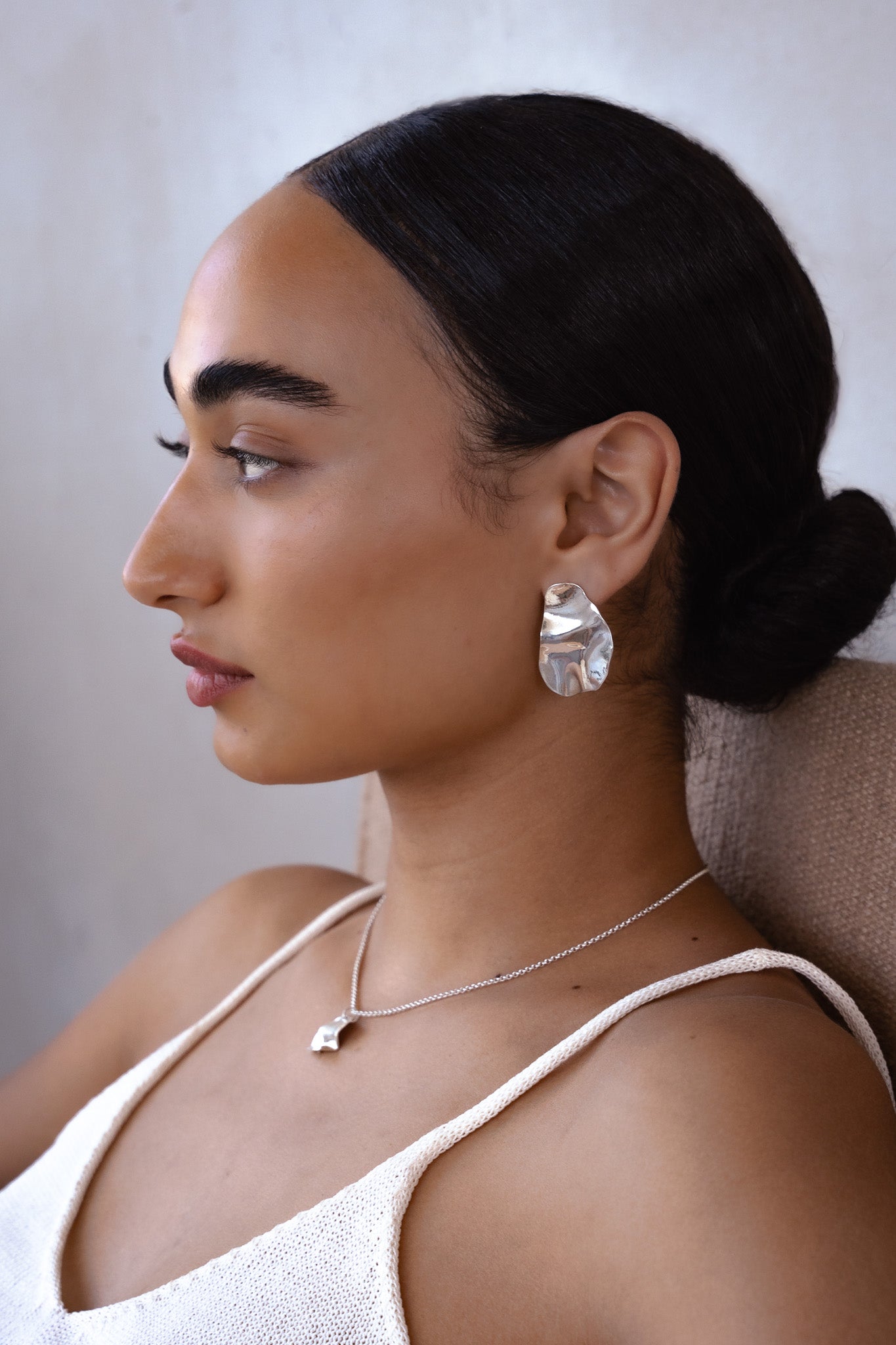 Folded earring