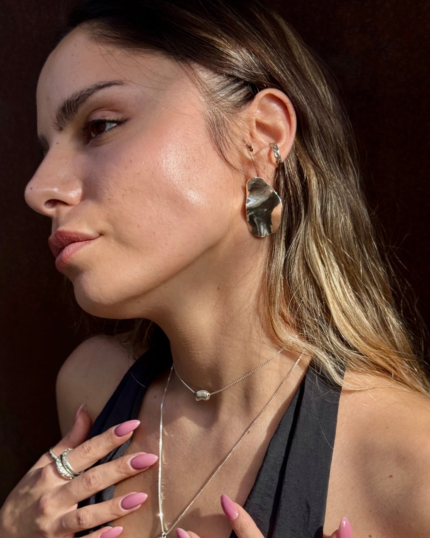 Folded earring