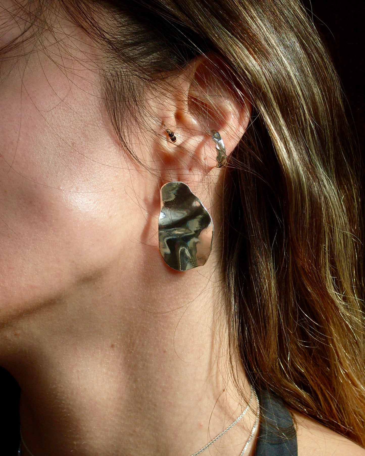 Folded earring
