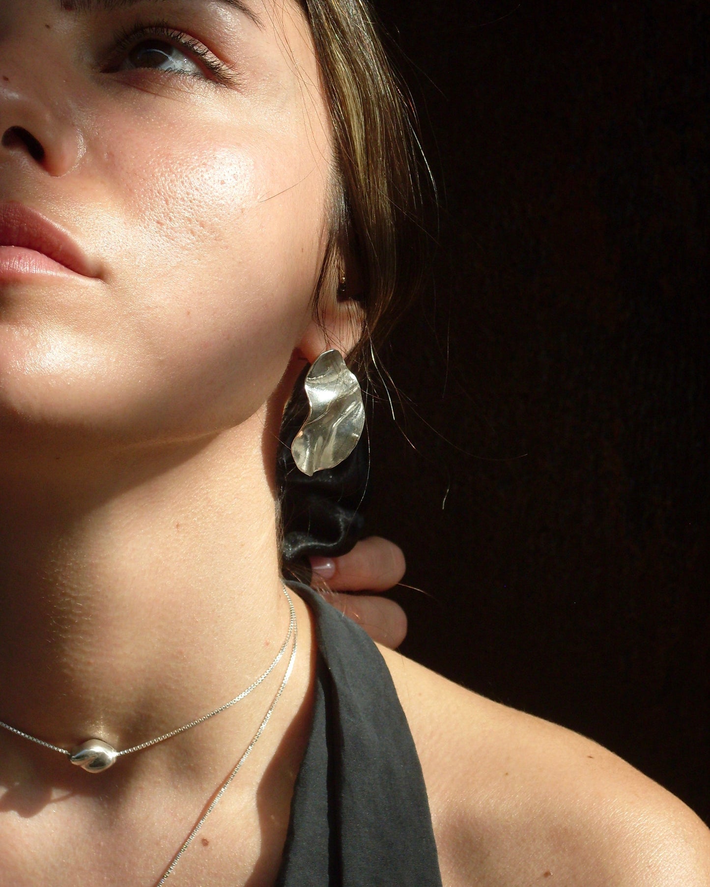 Folded earring
